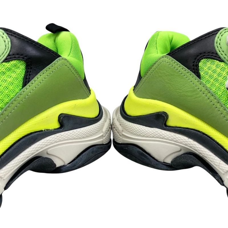 Balenciaga Sneakers Triple S 541623 41 Size Mesh Logo Green Black White Triple