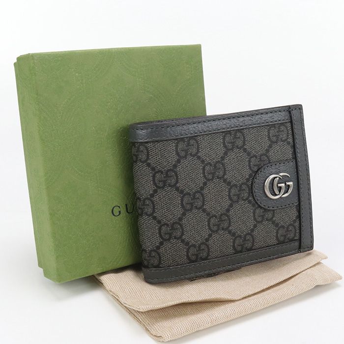 Gucci GG Coin Wallet Ophidia 597609 Uulbn 1244 Bifold Wallet GG Supreme Men's