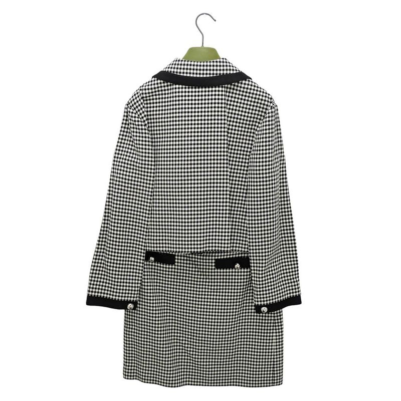 Gucci Tweed Jacket Size 40 White Navy Red 660820 Long Sleeve Women's