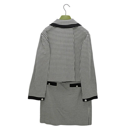 Gucci Tweed Jacket Size 40 White Navy Red 660820 Long Sleeve Women's