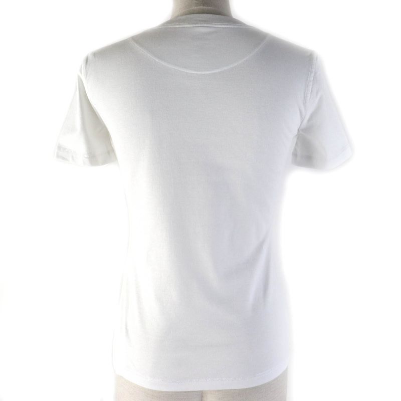 Hermes 2023 100% Cotton Chaine D'ancre Short Sleeve T-shirt White Navy 34 Made
