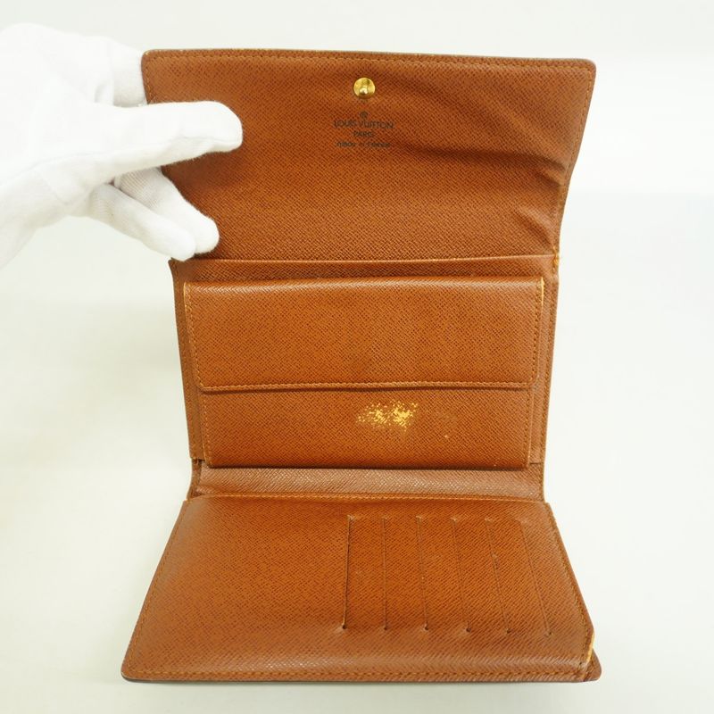 Louis Vuitton Trifold Wallet Monogram Porte Trésor Etui Papier M61202 Brown Men