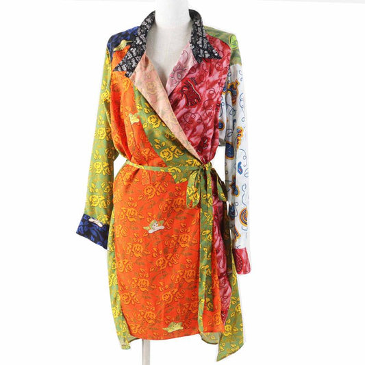 LOEWE S2296340ga Paura Zuibiza Cache Coeur/wrap Dress Multi 36 Made In Italy