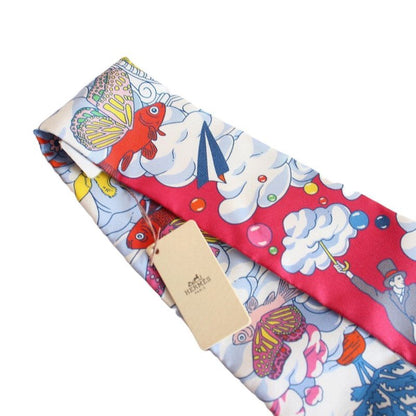 Hermes Tsuiri My Cloud Silk Red Scarf