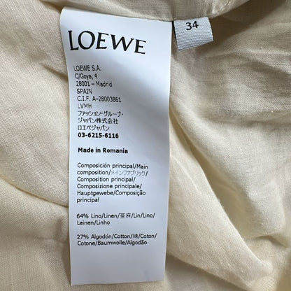 Loewe S359y09x42 Striped Tunic Dress Women Beige 34