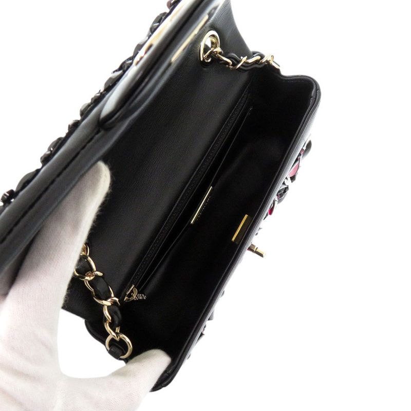 Chanel Single Flap Matelasse 20 Lambskin Black Shoulder Bag 1083 Chanel