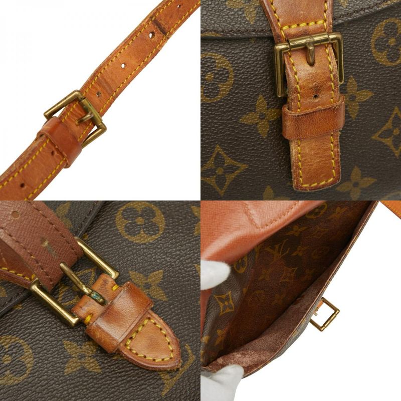 Louis Vuitton Monogram Genefeuille MM Crossbody Shoulder Bag M51226 Brown PVC