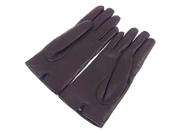 Gucci GG Marmont Lambskin Gloves Size 7 1/2 Women's Black Aw1911