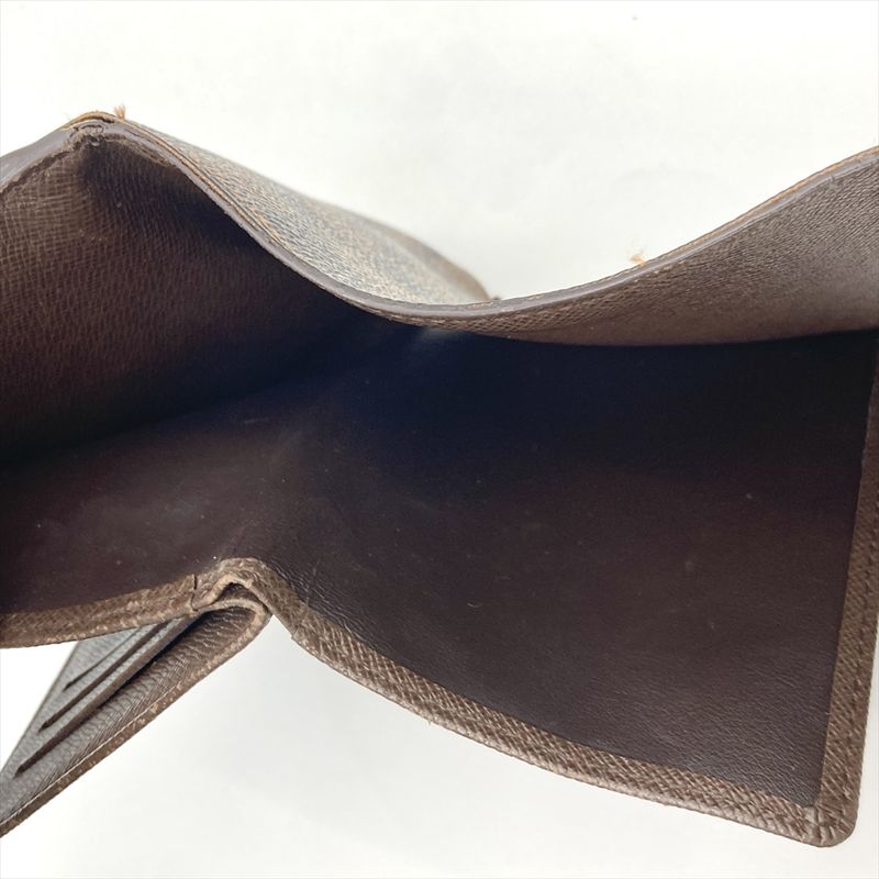 Louis Vuitton Portefeuille Joy Bifold Wallet Damier Ebène Leather N60034 Brown