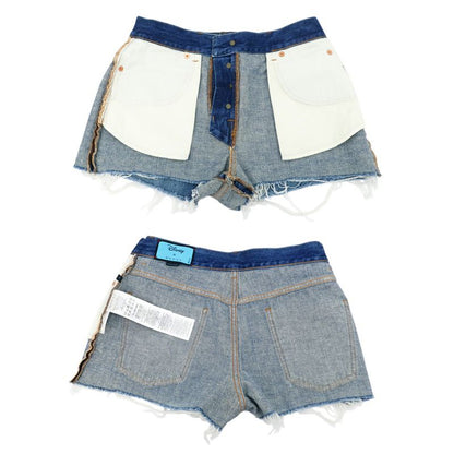 Gucci Disney Collaboration Denim Shorts Donald 652655 25 Inch Ladies