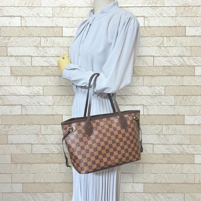 Louis Vuitton Neverfull PM Damier Tote Bag Damier Canvas N41359 Brown Ladies