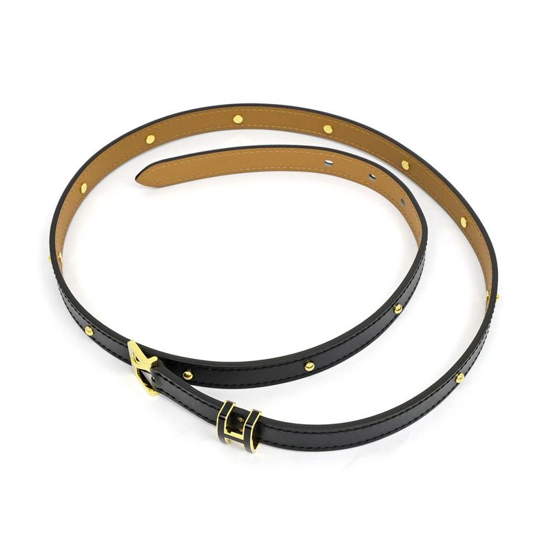 Hermes Belt Pop H Courte 15 85cm (33.46in) Black Gold Hardware B