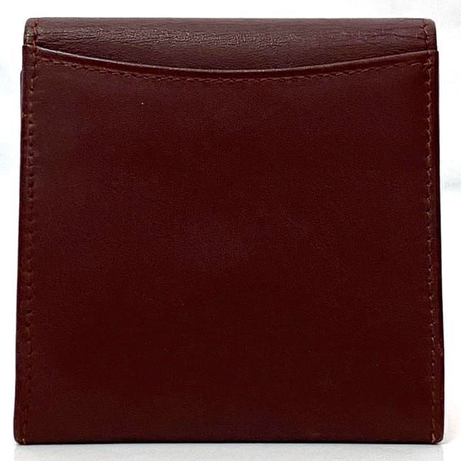 Cartier Coin Case Ec21109 Bordeaux Must Excellent Condition Coin Purse