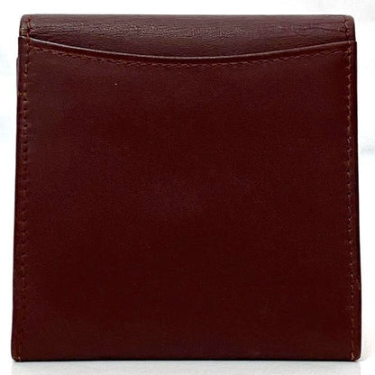 Cartier Coin Case Ec21109 Bordeaux Must Excellent Condition Coin Purse