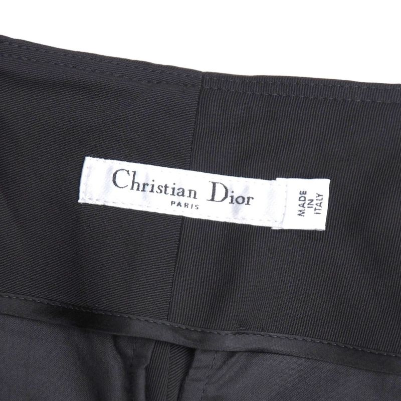 Christian DIOR Pants Size 40 Two Tuck Stretch Tapered Slacks Made In Italy
