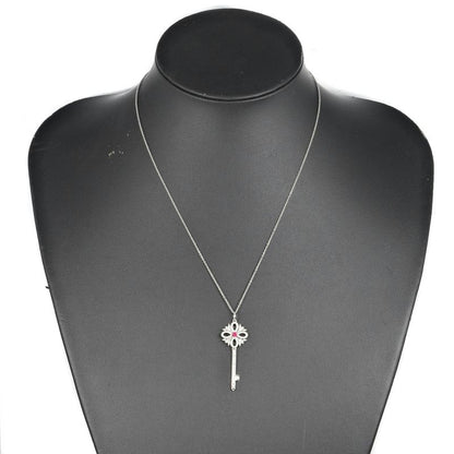 Tiffany & Co Victoria Key Medium Pt950platinum X Diamonds X Rubies Ladies 6.67g