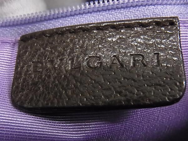 Bvlgari Canvas And Leather Handbag Mini Boston Women Beige And Brown Av7598