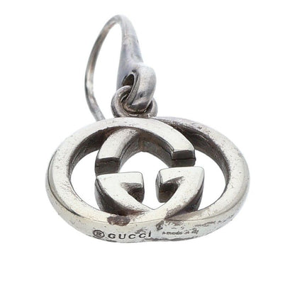 Gucci GG Logo Silver Earrings Men's