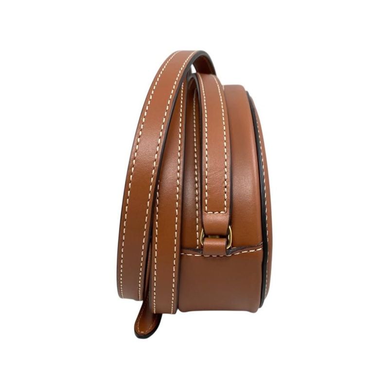 Celine Shoulder Bag Oval Purse Crossbody Bag 10i703 Cuir Triomphe Brown Gold