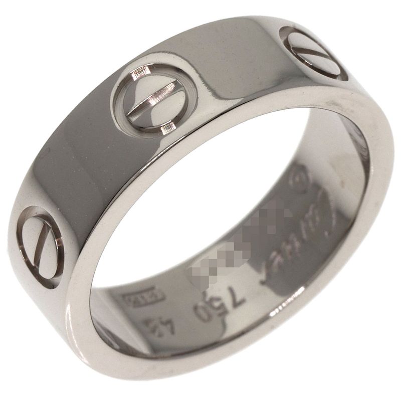 Cartier Love Ring #48 Ring - 18K White Gold Ladies