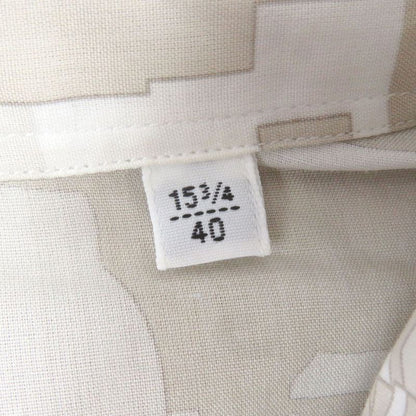 Hermes 100% Cotton Abstract Total Pattern Sleeve Serie Buttons Long Sleeves
