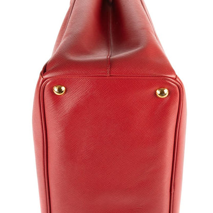 Prada Galleria Tote Red Saffiano Leather A