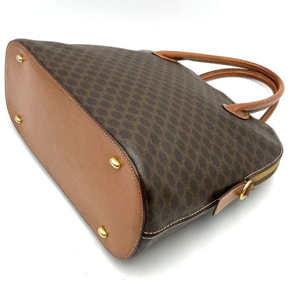 Celine M95 Handbag Macadam Brown Gold Hardware PVC Leather Fashion Women
