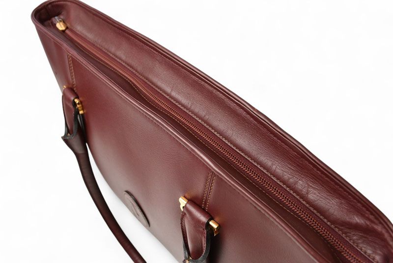 Cartier Tote Bag Must Line Cartier Bag Vintage Leather Bordeaux