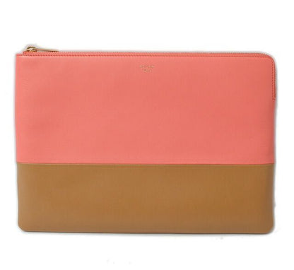 Celine Clutch Pouch Clutch Bag Ipad Case Celine Bicolor Flamingo Camel Flamingo