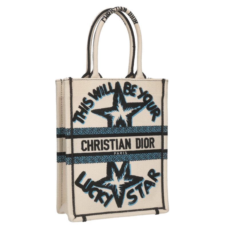 Christian Dior M1272zrgv BOOK TOTE Book Tote Star Embroidered Canvas Handbag