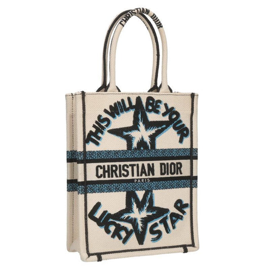 Christian Dior M1272zrgv BOOK TOTE Book Tote Star Embroidered Canvas Handbag