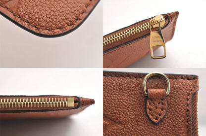 Louis Vuitton Monogram Empreinte Neverfull Pouch Wallet Brown LV 3394n