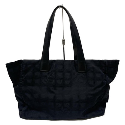 Chanel New Travel Line Tote MM Black Leather
