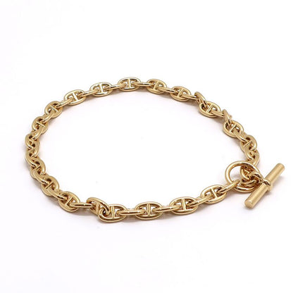 Hermes Chaine D'ancre PM Necklace 43 Frames Au750 Pink Gold PG Chain