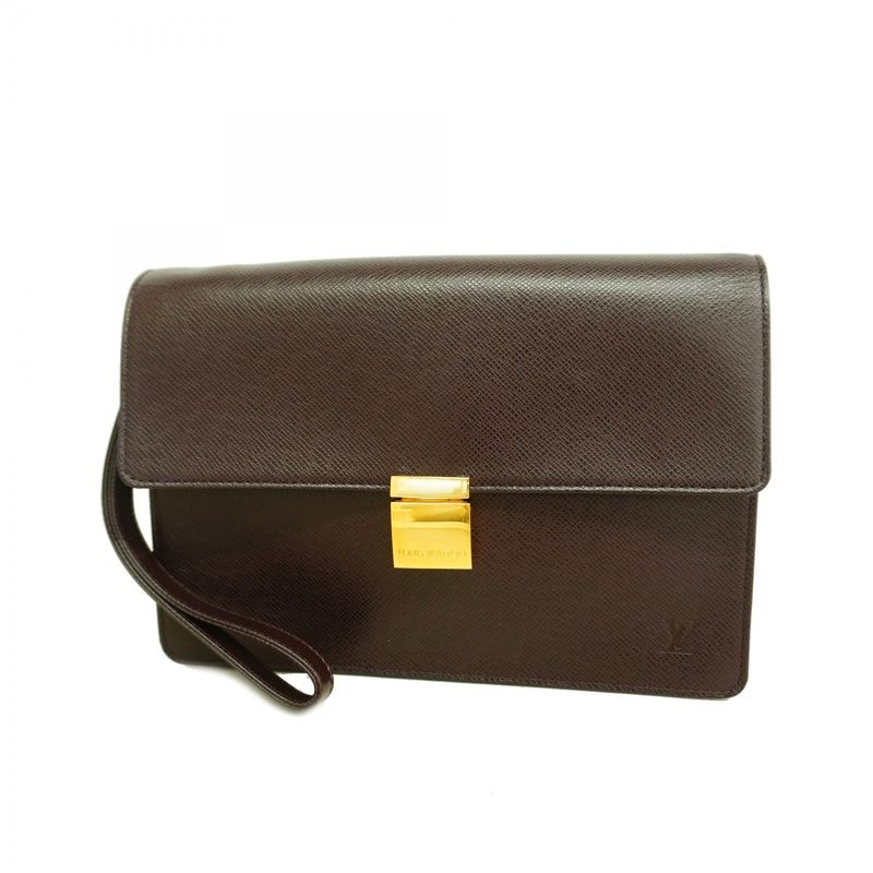 Louis Vuitton Taiga Selenga Clutch Bag M30786 Akaju - Men's