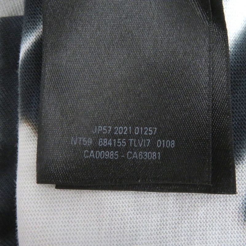 Balenciaga 684155 Tie-dye Pattern Crack Logo Print Oversized Short Sleeve