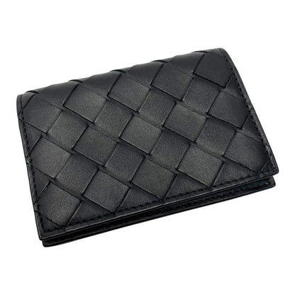 Bottega Veneta Calf Black Card Case Business Card Holder with