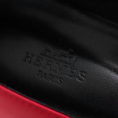 Hermes 25SS 251001z Ballet Shoes Kelly Rouge Vif Kelly Pointed Toe Leather Flat