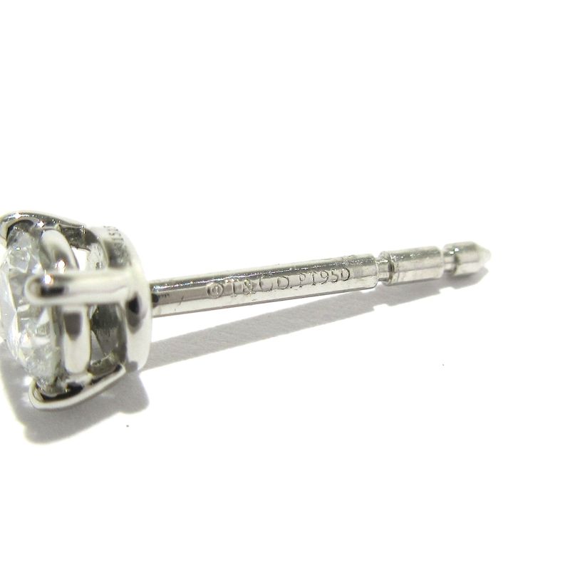 Tiffany & Co Earrings Solitaire Pt950 X Diamonds 2 Total Diamonds (1 Diamond