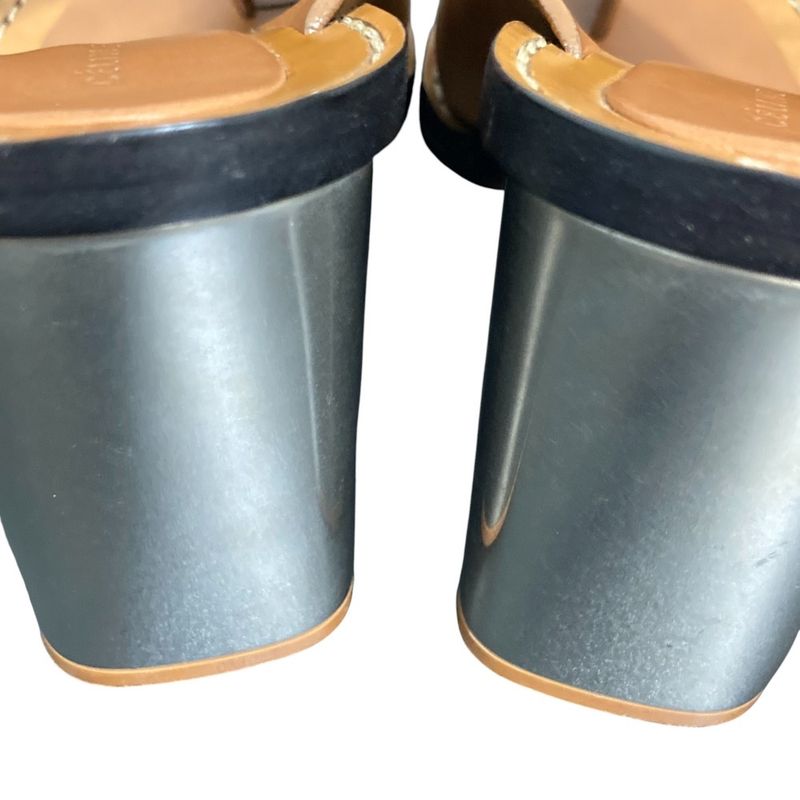 Good Celine Phoebe Period Metal Heel Thong Sandals Size 35 Approx 22cm (8.66in)