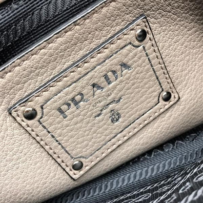 Prada Leather 2-Way Bag Gray