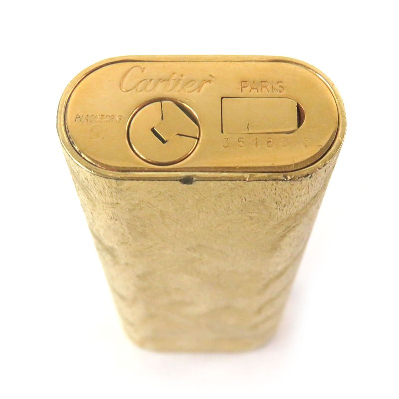 Cartier Cross-cut All-over Pattern Oval Roller Type Smoking Tool