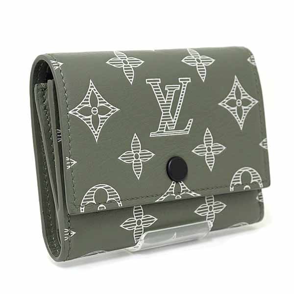 Louis Vuitton Victor Wallet Trifold Wallet Monogram Shadow M13216 Olive Green S