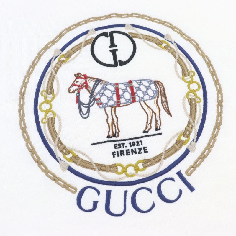 Gucci 24SS 760367 100% Cotton GG Logo Embroidery Horse Firenze High Neck