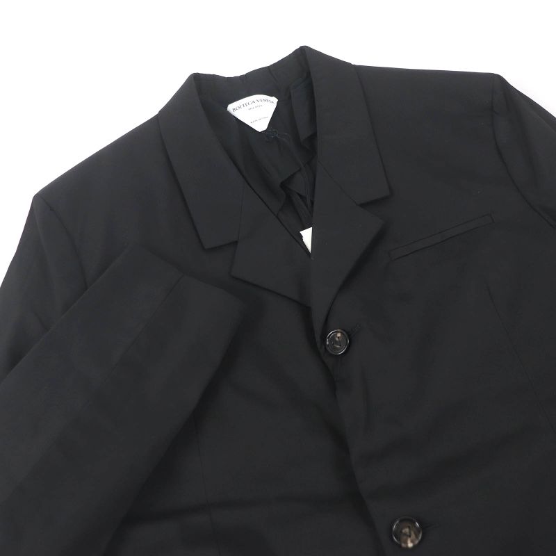 Bottega Veneta 20AW 636451 3B Single Tailored Jacket Coat Black