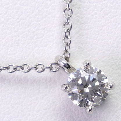 Tiffany & Co Solitaire Approx 0.3ct Pt950platinum X Diamond Ladies 2.5g Necklace