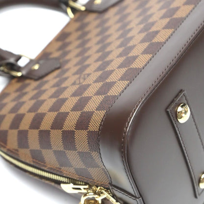 Louis Vuitton Damier 2-Way Alma PM Handbag Brown
