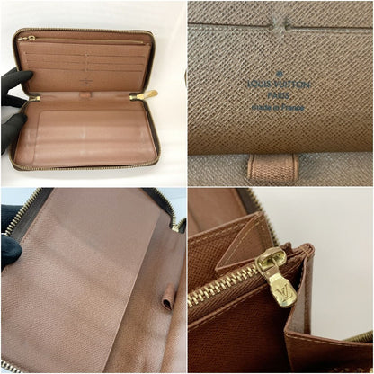 Louis Vuitton Monogram Zippy Organizer Round Zipper Long Wallet M60002 Brown
