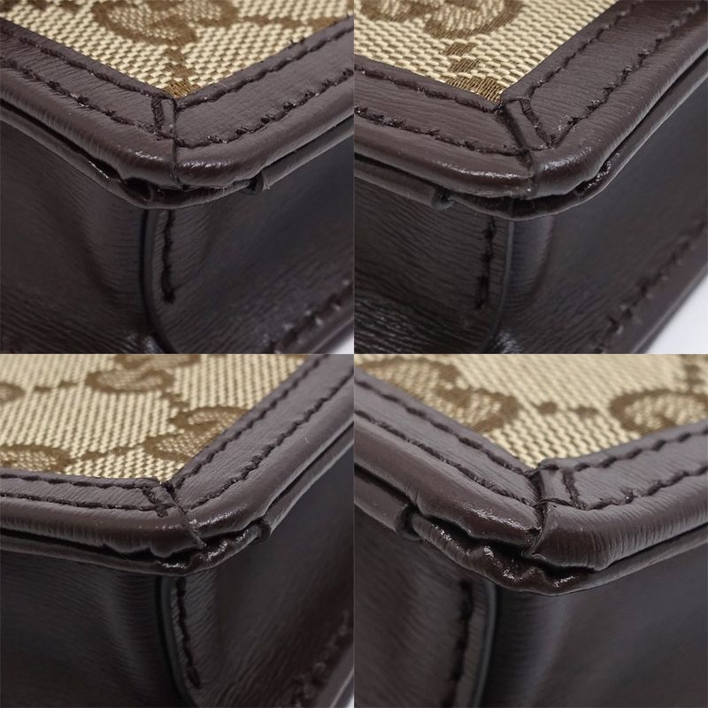 Gucci Le Che Mini Shoulder Bag 790038 GG Canvas Beige Brown Gold