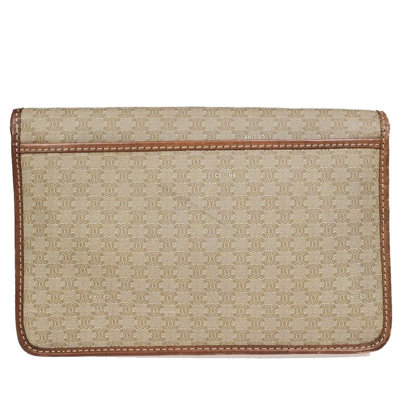 Celine Macadam Second Bag Clutch Bag Beige 01bs111